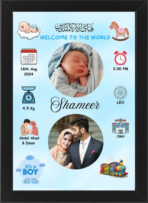 New Born Baby Boy Frame